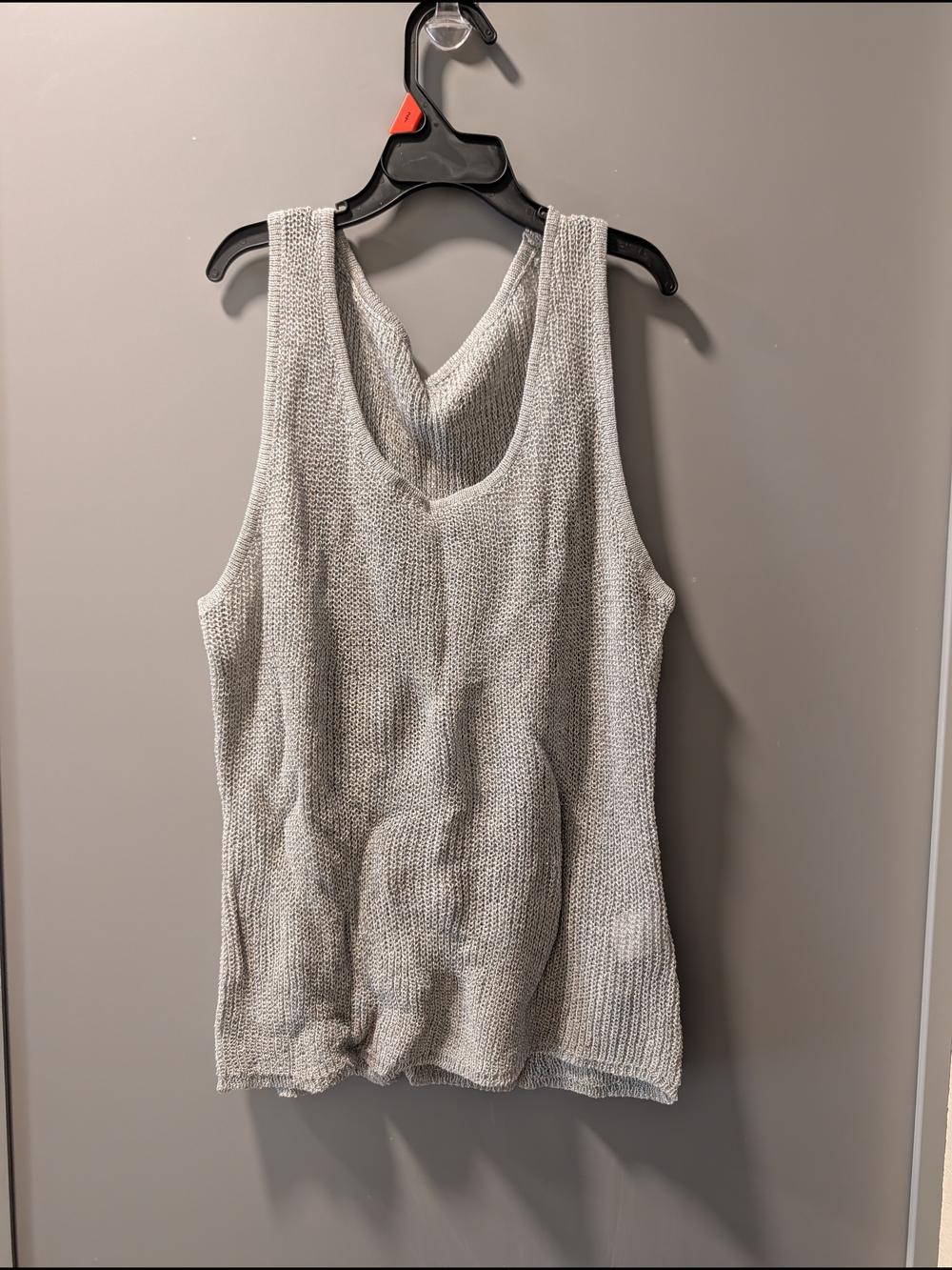 Women's Sexy Fishnet Glittering Scoop Neck Crop Tank Top